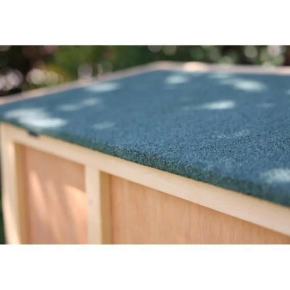 KERBL - Clapier d'extérieur - kerbl - fred - 100x45x62 cm - bois - abri sécurisé pour rongeurs