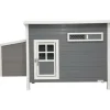 KERBL - Poulailler barney plastique 137x73x83 cm gris et blanc 423474