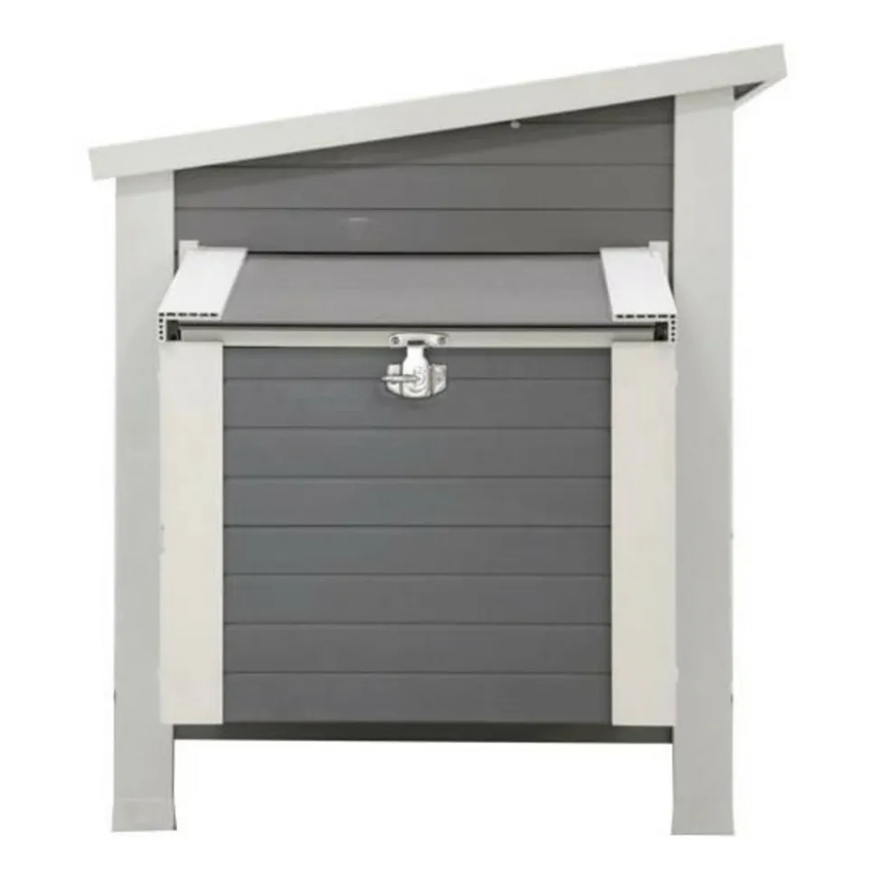 KERBL - Poulailler barney plastique 137x73x83 cm gris et blanc 423474