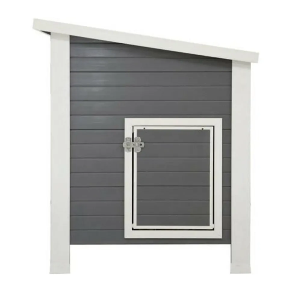 KERBL - Poulailler barney plastique 137x73x83 cm gris et blanc 423474