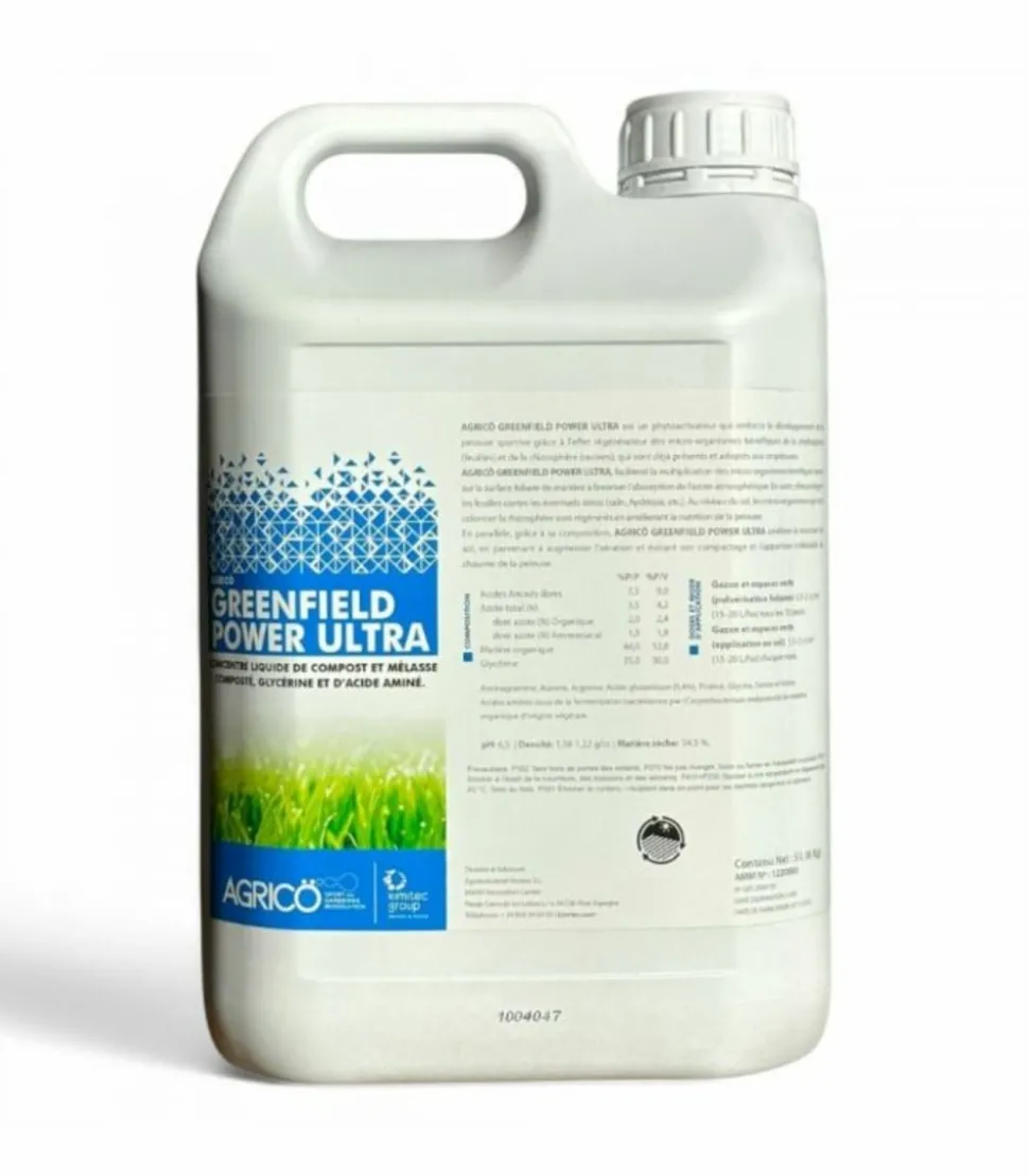 KIMITEC - Biostimulant green field power ultra 5 l pour nutrition et densification du gazon - kimitec neg01003