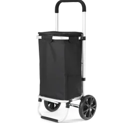 Kitchen chef poussette de marché 2 roues 42l noir - easypouss max