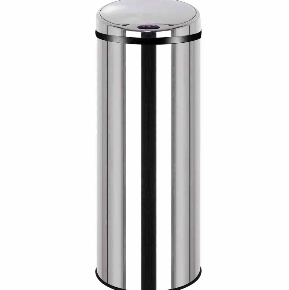 KITCHEN MOVE - Poubelle automatique artic argent acier inoxydable 50 l