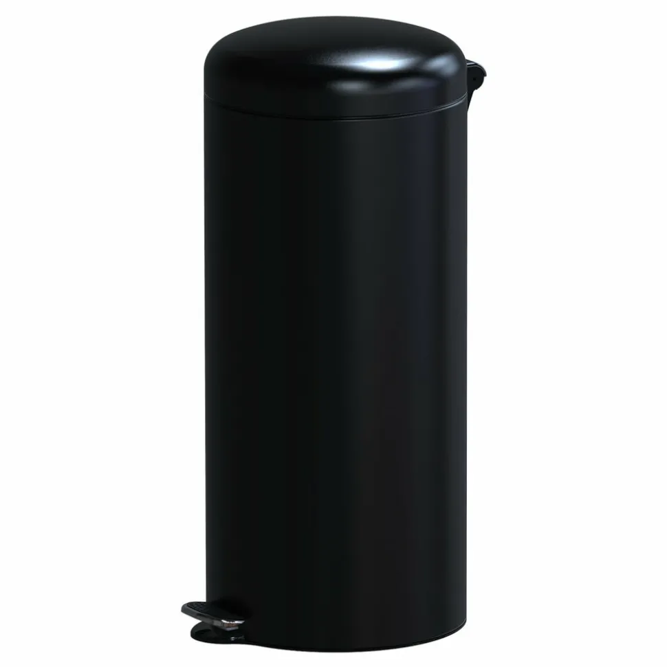 KITCHEN MOVE - Poubelle de cuisine à pédale urban noir acier inoxydable 30 l