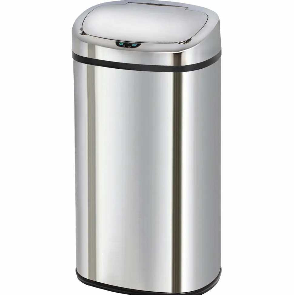 KITCHEN MOVE - Poubelle de cuisine automatique majestic argent acier inoxydable 68l