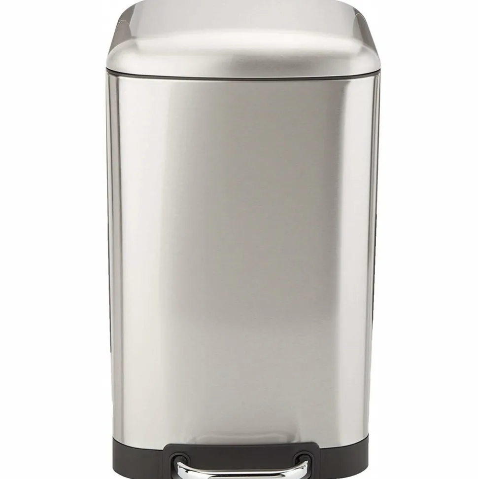 KITCHEN MOVE - Poubelle de cuisine à pédale greenwich argent acier inoxydable 30 l