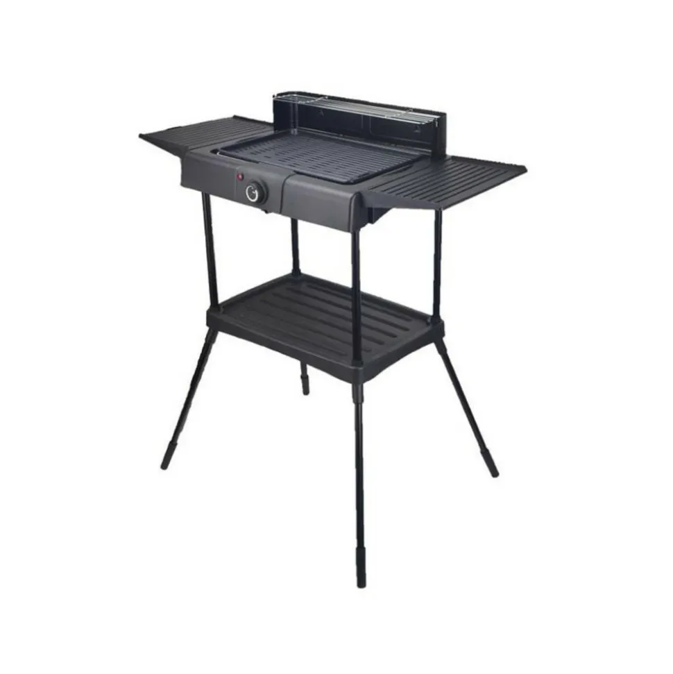 KITCHENCHEF - Kitchen chef barbecue électrique sur pieds 2000w noir - ksbbq1703