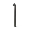 KOBI - Borne de jardin design noir avec spot orientable pour ampoule gu10