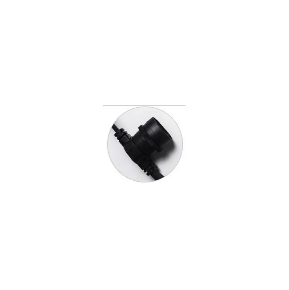 KOBI - Guirlande guinguette câble noir 10m et 20 porte ampoules e27 extérieur extensible