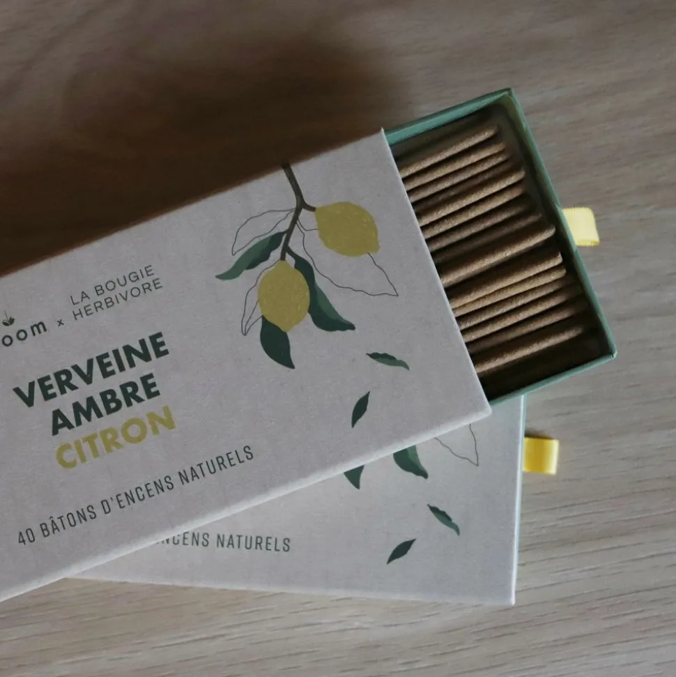 LA BOUGIE HERBIVORE - Éveil des Sens – Encens Naturel 40 Bâtonnets Made in France