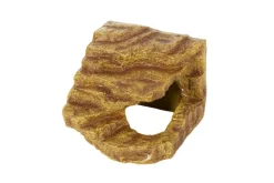 LA FERME TROPICALE - Cachette d'angle roche décorative 18 x 19 x 15,5 cm - grotte pour reptiles (lézards, serpents, tortues), amphibiens et invertébr