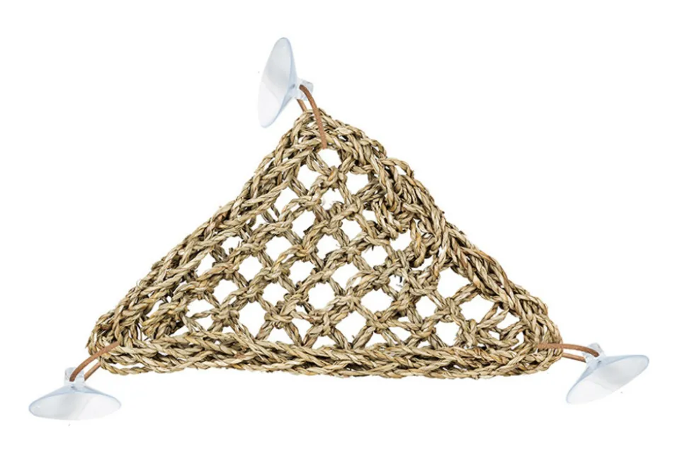 LA FERME TROPICALE - Hamac d'angle pour reptile en fibres naturelles - small - decoration pour lézards type pogona, gecko, iguane