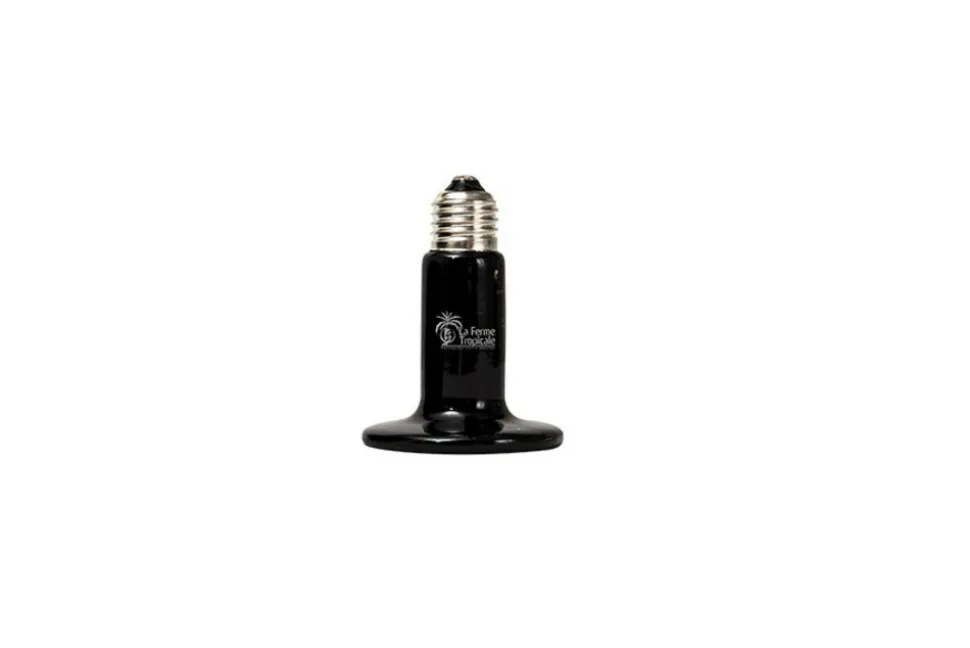 LA FERME TROPICALE - Lampe chauffante céramique 75w - ampoule / chauffage pour reptiles (lézards, serpents), amphibiens et invertébrés