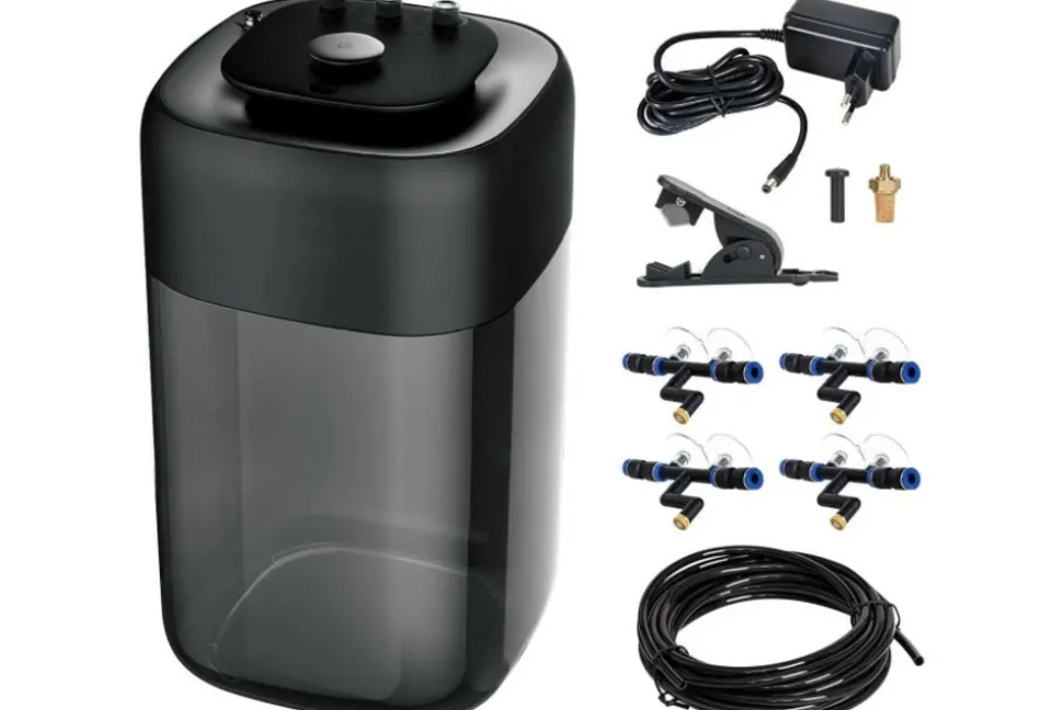 LA FERME TROPICALE - Pulvérisateur automatique 4 buses pour terrarium - système d'humidification pour terrarium / paludarium destiné aux reptiles, am