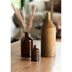 LANA DECO - Vase design en céramique "cabisy" 46cm marron