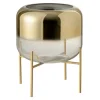 LANA DECO - Vase sur pied design "oceanne" 24cm or