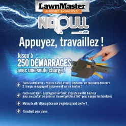 LAWNMASTER - Coupe bordures thermique 26cc avec démarrage électrique - lawnmaster