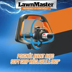 LAWNMASTER - Coupe bordures thermique 26cc avec démarrage électrique - lawnmaster