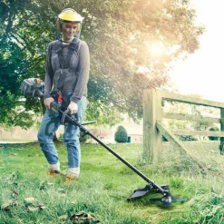 LAWNMASTER - Débroussailleuse thermique 26cc avec démarrage électrique - lawnmaster