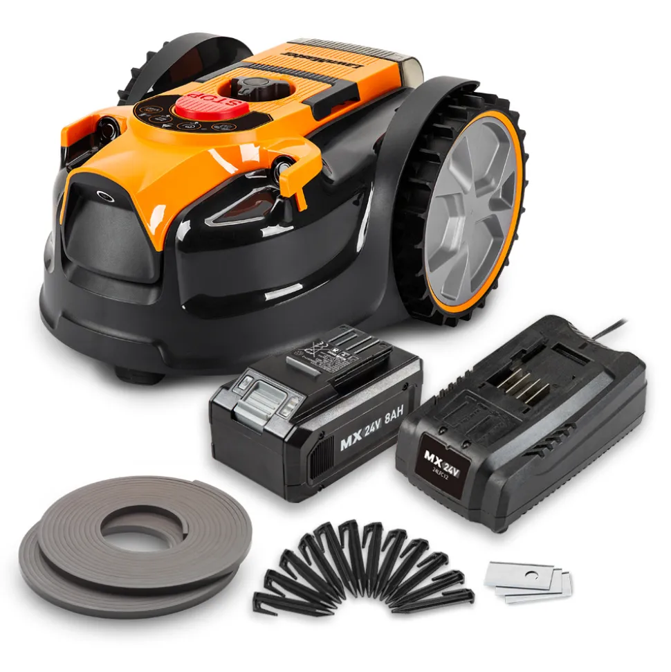 LAWNMASTER - Robot tondeuse autonome 24v - 8ah sans fil périmétrique - le robot le plus simpl