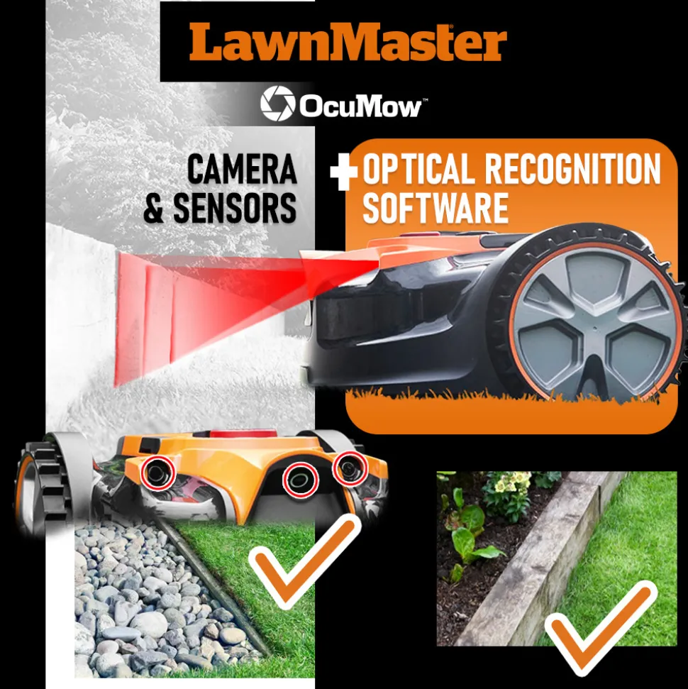 LAWNMASTER - Robot tondeuse autonome 24v - 8ah sans fil périmétrique - le robot le plus simpl