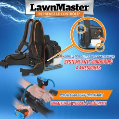 LAWNMASTER - Souffleur thermique dorsal 31cc avec démarrage électrique - 270km/h - lawnmaster