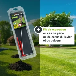 LE DETAUPEUR - Kit anti piège taupes & campagnols - 2 tiges + 1 palpeur - utilisable sous la pluie en toute sécurité - système exclusif