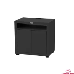 LE MARQUIER - Meuble avec tablette pour cuisine d'extérieur, noir - L.80xl.55xH.79cm