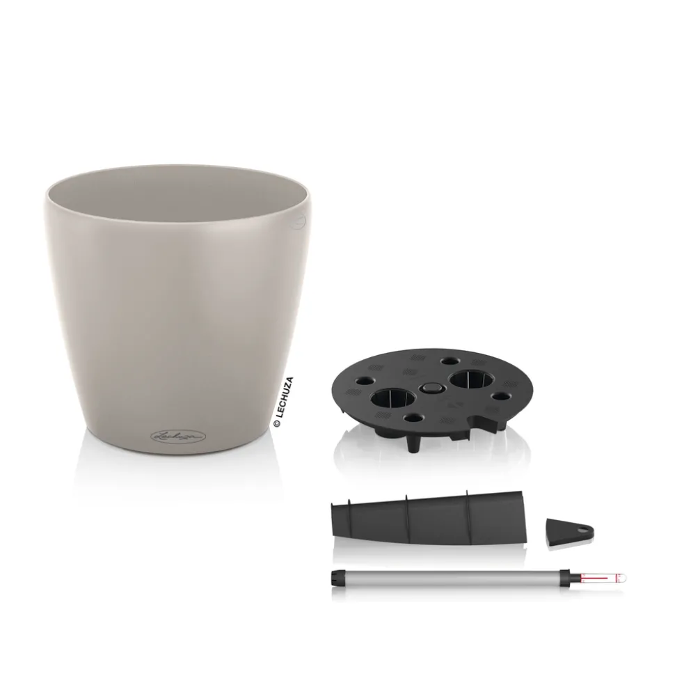 LECHUZA - Pot Classico Color, coloris brun sable D.43cm