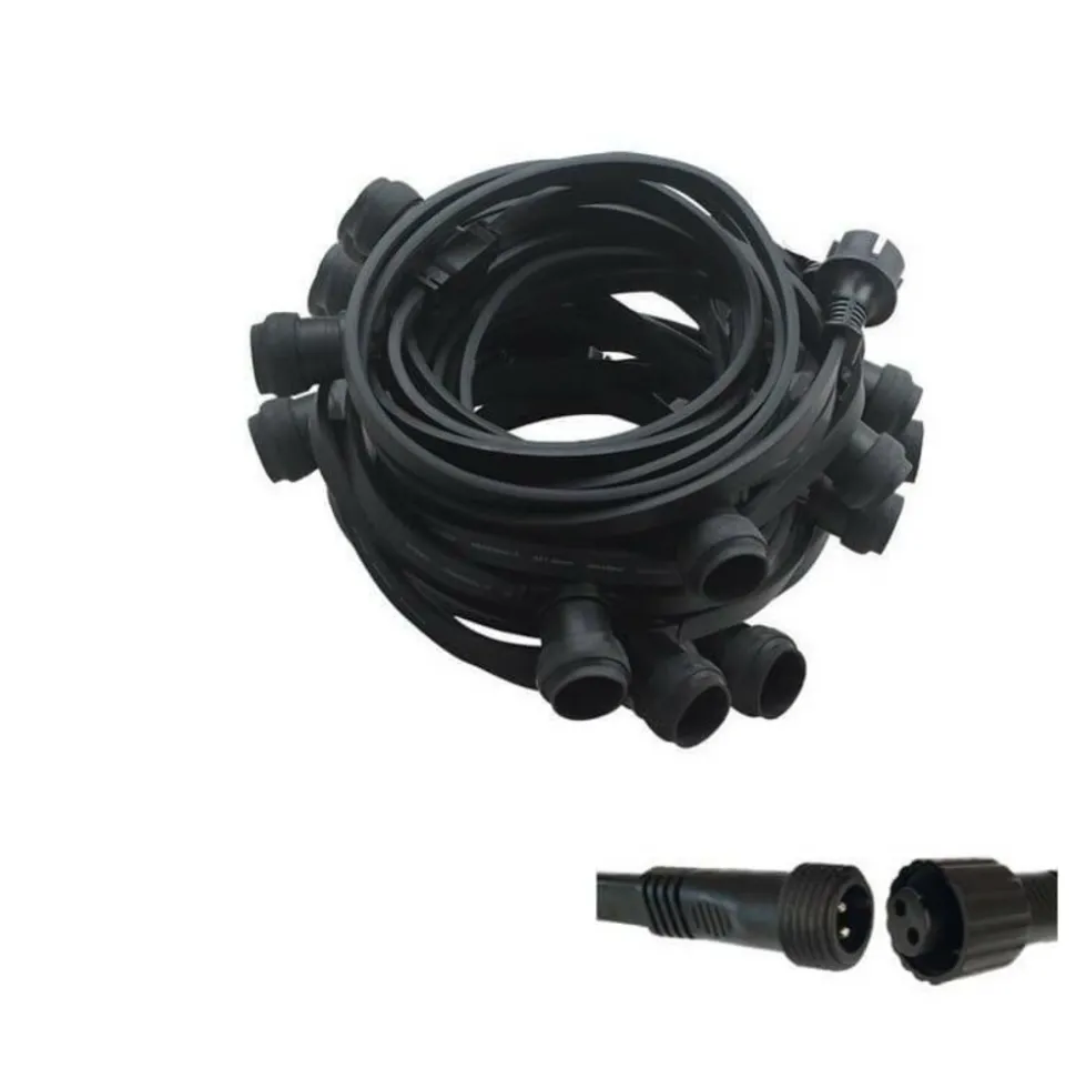 LEDMAXX - Guirlande guinguette 50m 50 douilles e27 professionnelle extensible ip65 exterieur