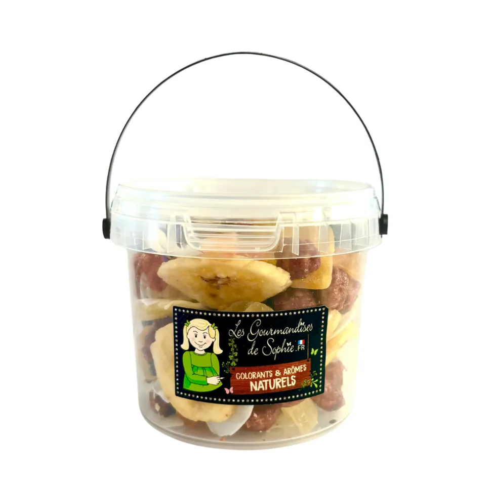 LES GOURMANDISES DE SOPHIE - Seau Vital'mix, fruits secs et cacahuètes grillées - 160g