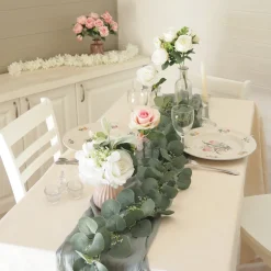 LIGNE DECO - Bouquet artificiel de pivoines 32cm blanc lot de 2