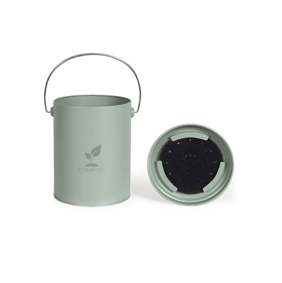 Livoo seau à compost de cuisine 6l vert - mes154v