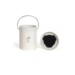 Livoo seau à compost de cuisine crème 6l - mes154c