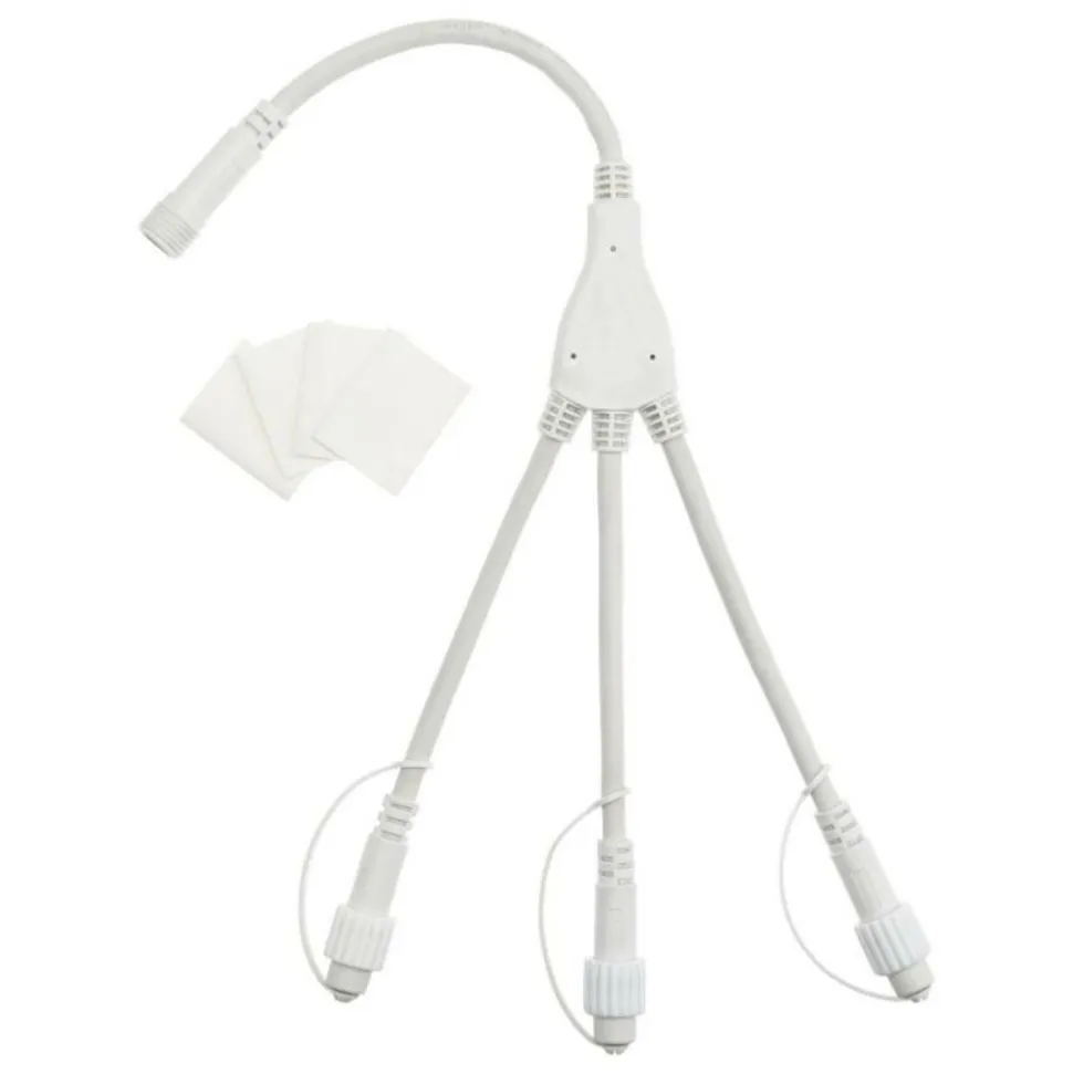 LOTTI - Connecteur blanc 3 sorties pour guirlande guinguette ip44 230v lotti
