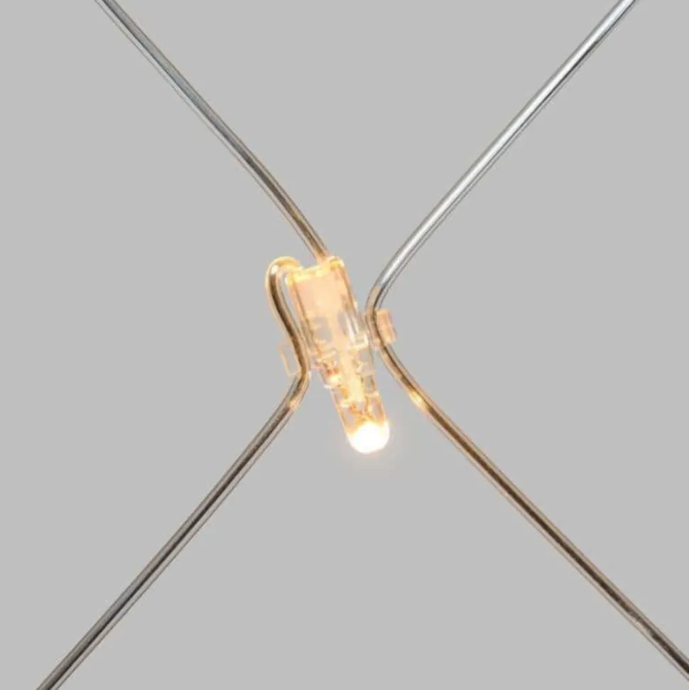 LOTTI - Filet lumineux raccordable 64 led blanc chaud professionnelle 2mxh1m 24v lotti
