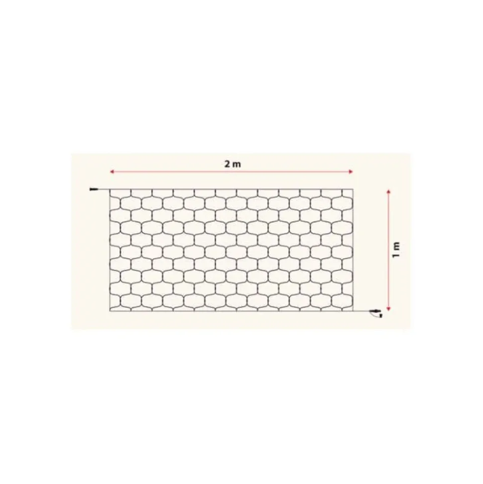 LOTTI - Filet lumineux raccordable 64 led blanc chaud professionnelle 2mxh1m 24v lotti
