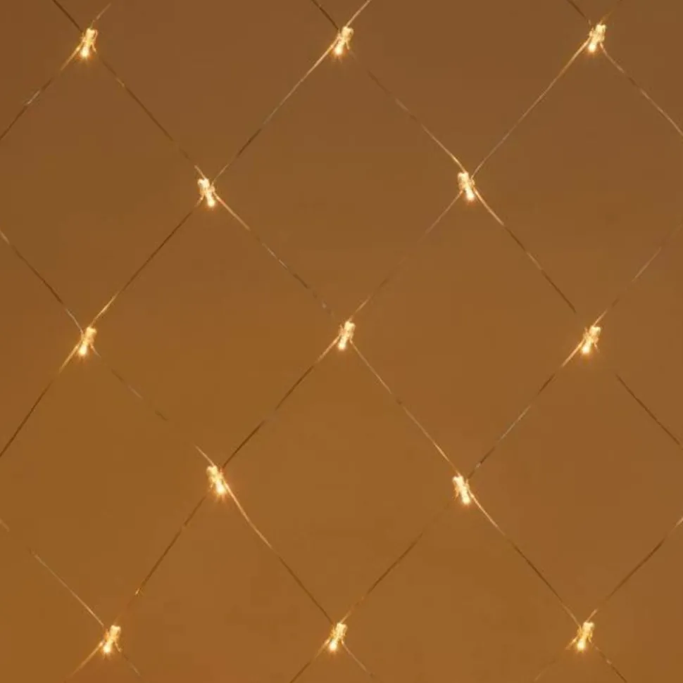 LOTTI - Filet lumineux raccordable 64 led blanc chaud professionnelle 2mxh1m 24v lotti