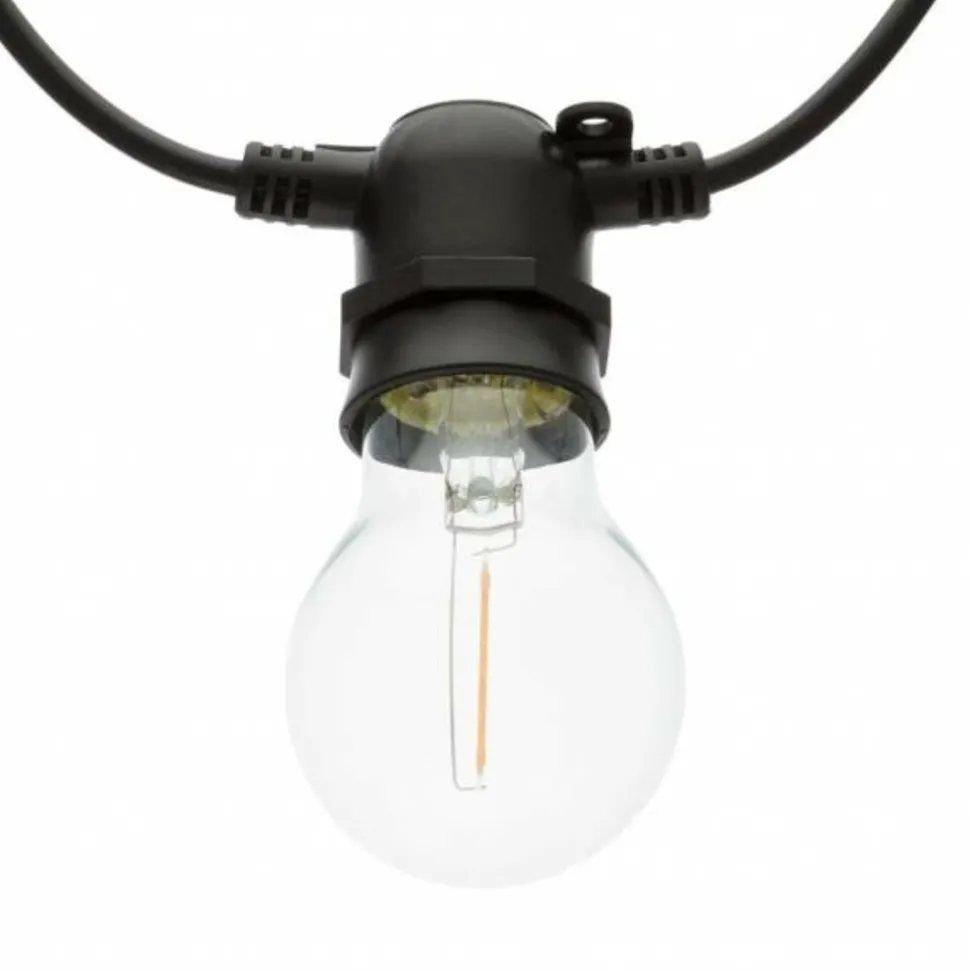 LOTTI - Guirlande guinguette extérieure basse tension 5m 10 led e27 a60 filament blanc chaud 36v prolongeable lotti