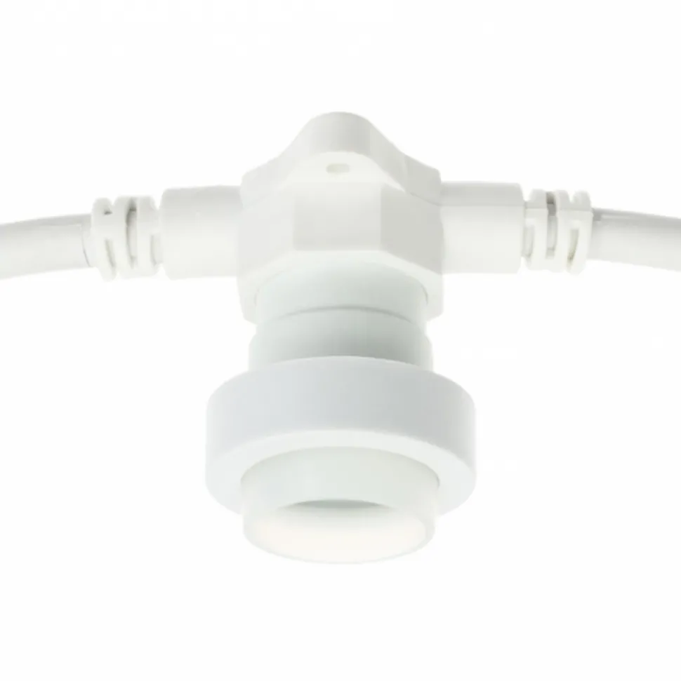 LOTTI - Guirlande guinguette câble blanc 5m 16 douilles e27 connectable 230v luxa professionnelle lotti