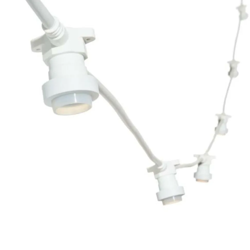 LOTTI - Guirlande guinguette extérieure câble blanc 5m 5 douilles e27 prolongeable ip44 luxa 230v lotti