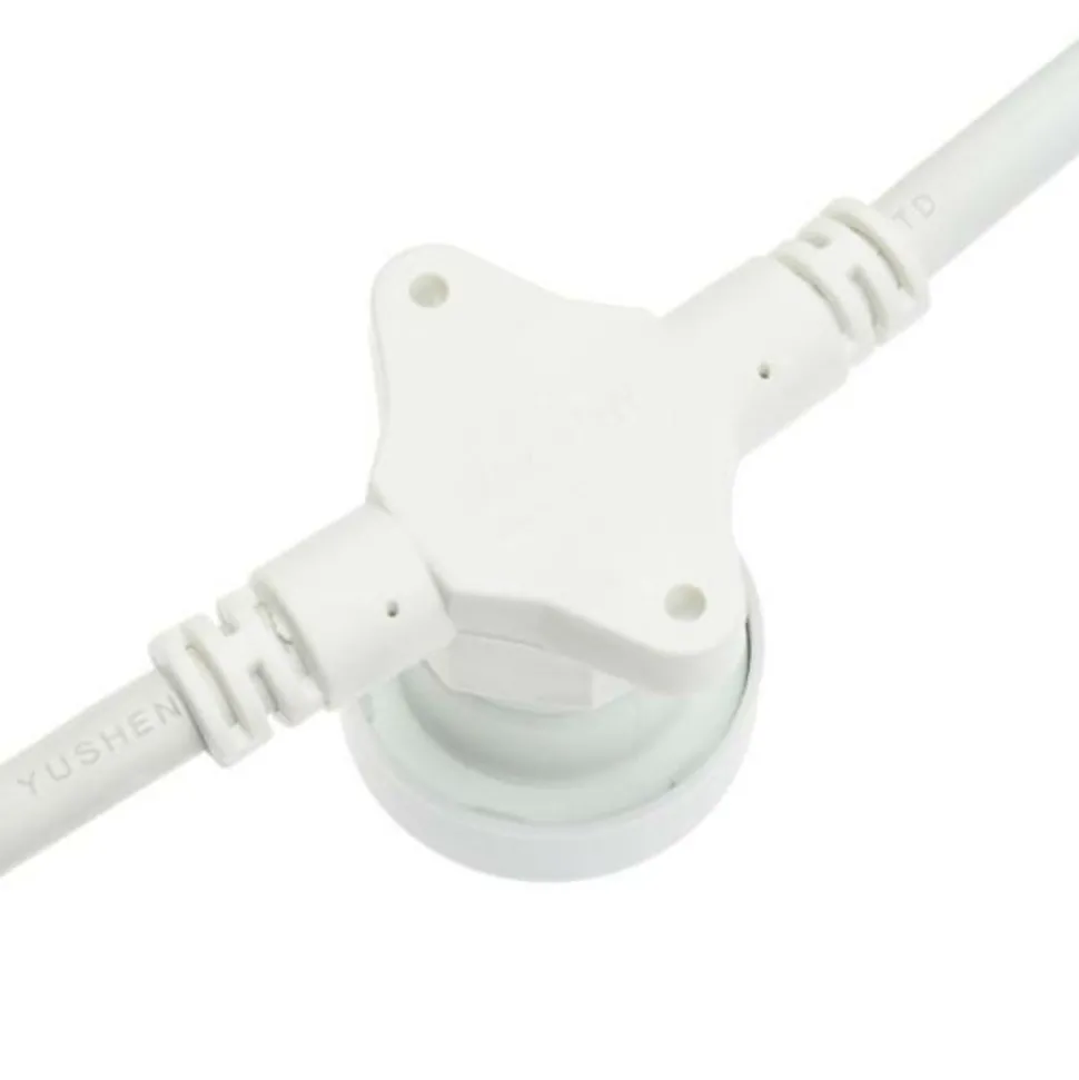 LOTTI - Guirlande guinguette extérieure câble blanc 5m 5 douilles e27 prolongeable ip44 luxa 230v lotti