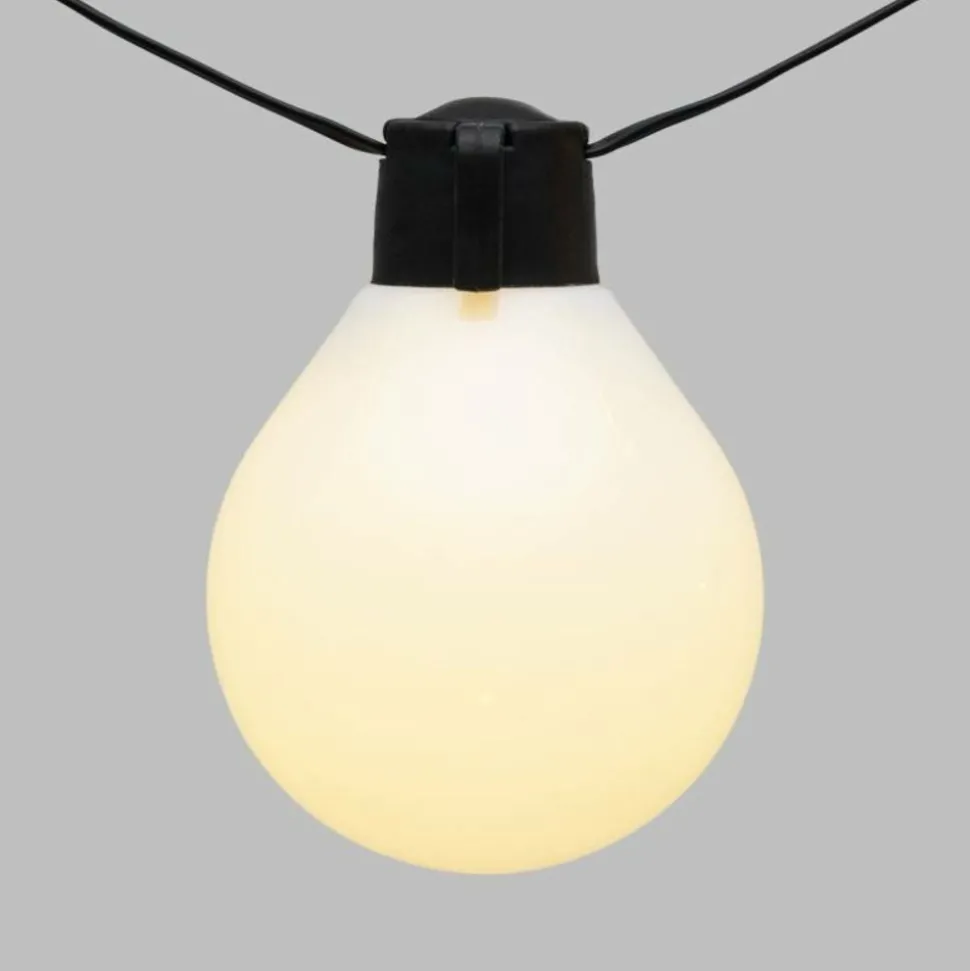 LOTTI - Guirlande guinguette électrique câble avec led illuminées 25 globes blanc chaud lotti
