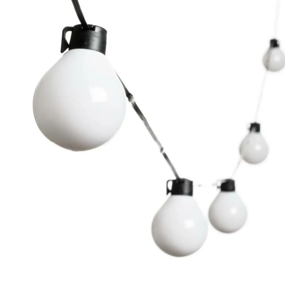 LOTTI - Guirlande guinguette électrique câble avec led illuminées 25 globes blanc chaud lotti