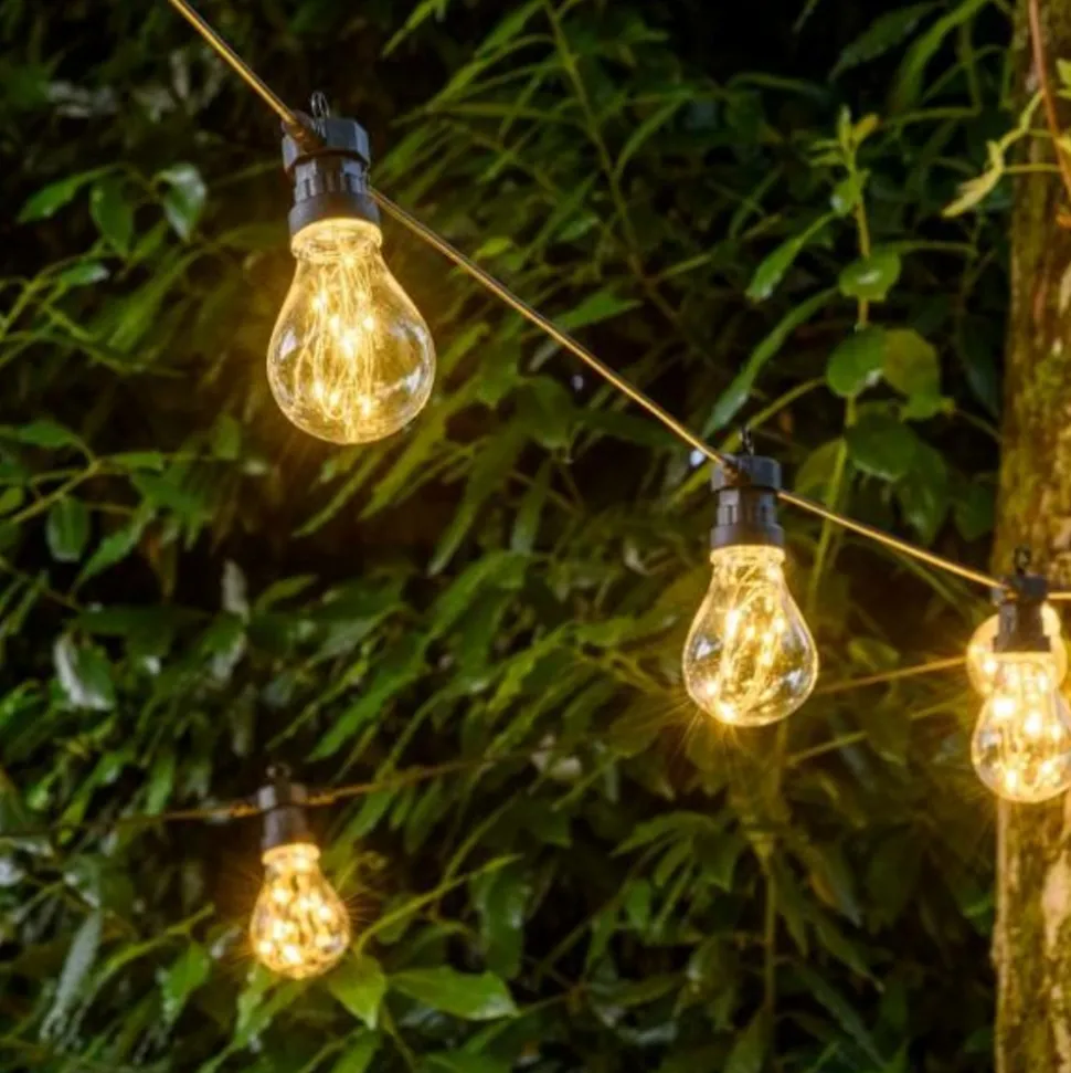 LOTTI - Guirlande lumineuse guinguette 10 ampoules fil de lumière micro led étanche lotti