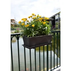 LOUIS MOULIN - Support jardinière à fixations réglables, en métal anthracite 40-60 cm