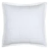LOVELY CASA - Lovely casa - coussin carré uni en gaze de coton surpiquée