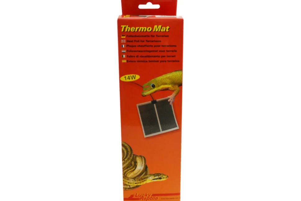 LUCKY REPTILE - Tapis chauffant 14w pour terrarium - thermo mat 28 x 28 cm - chauffage pour reptiles (lézards, serpents), amphibiens et inverté