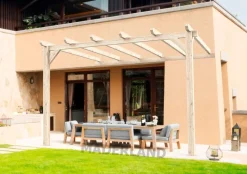 MADERLAND - Pergola en bois adossée - modèle cádiz - 300 x 300 cm