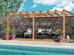 MADERLAND - Pergola en bois adossée - modèle palma - 400 x 300 cm